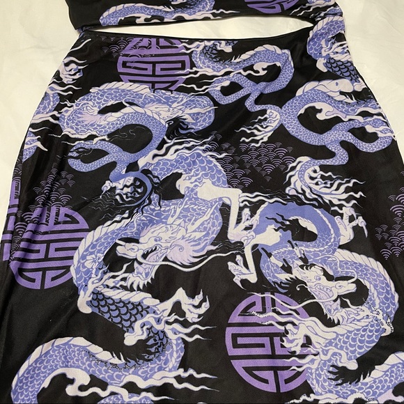 Fashion Nova “Surrounded” dragon print mini dress - Picture 4 of 6